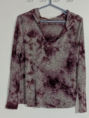Wallflower Purple and Gray Tie-Dye Hoodie